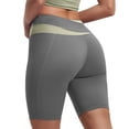 thumbnail image 2 of Women's Biker Shorts High Waist Tummy Control Workout Knee Length Gym Yoga Legging Shorts Women's Summer Casual Solid Plus Size Stretchy Comfy Soft Athletic Running Workout Short, 2 of 4