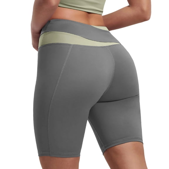Short Leggings for Women Plus Size Seamless Cycling Legging Shorts Workout Stretch Tights Running Shorts Gym Elastic Waist Yoga Pants with Pockets Soft Long Briefs for Under Dresses
