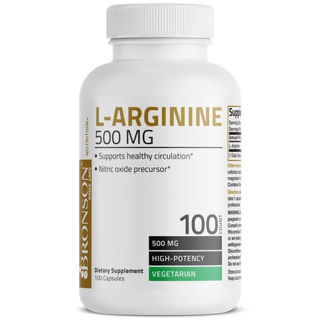Bronson L-Arginine 500 mg. 100 Capsules