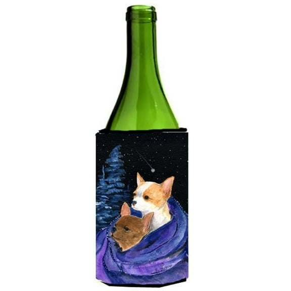 Starry Night Chihuahua Wine bottle sleeve Hugger - 24 oz.