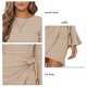 thumbnail image 5 of Vestido acampanado Ticfox con cinturón y lazo caqui L, 5 of 6