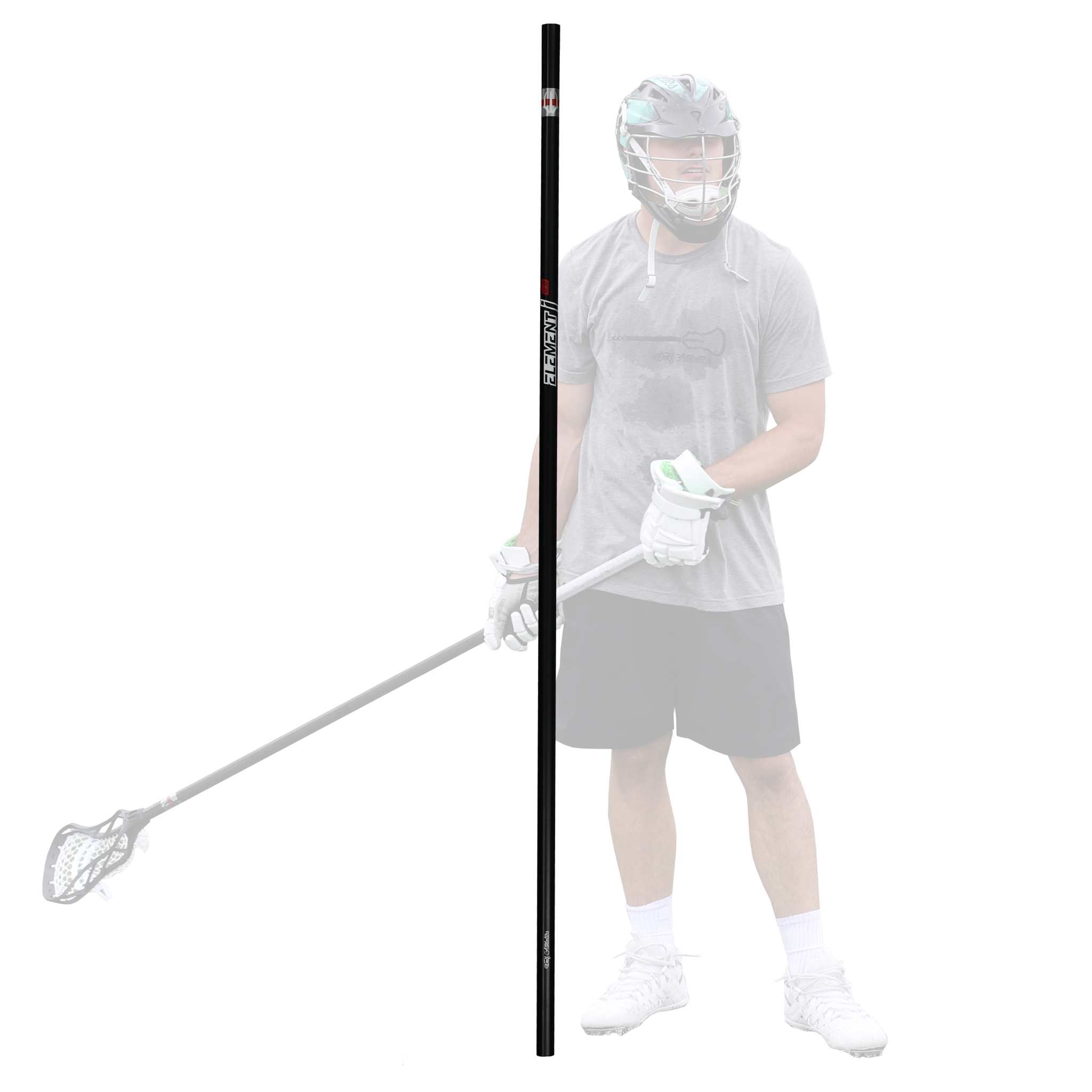 Wolf Athletics U1i 60" Defensive Lacrosse Shaft Black Colorway