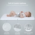 thumbnail image 5 of BabyBond Baby Bassinet, 3 in 1 Bassinet Bedside Sleeper with Washable Soft Mattress and Sheet, 6 Height Adjustable Easy Folding Bedside Crib, 4-Sided Mesh Bedside Bassinet for Baby,Gray, 5 of 7