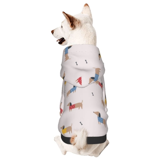 Balery Dachshund Dog Puppy Sudadera con Capucha para Perros Pequeños – Ropa para Mascotas, Disfraz para Perros y Gatos, Ideal para Fiestas y Cosplay-Medium