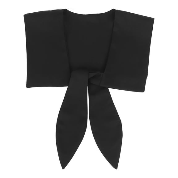 OFFIGAM Women's Faux Collar Dickey Blouse Accessory Black Chiffon Layering for Spring and Fashion