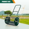 thumbnail image 3 of Costway 24" Peat Moss Spreader Compost Spreader with Upgrade Side Latches & U-shape Handle Green, 3 of 10