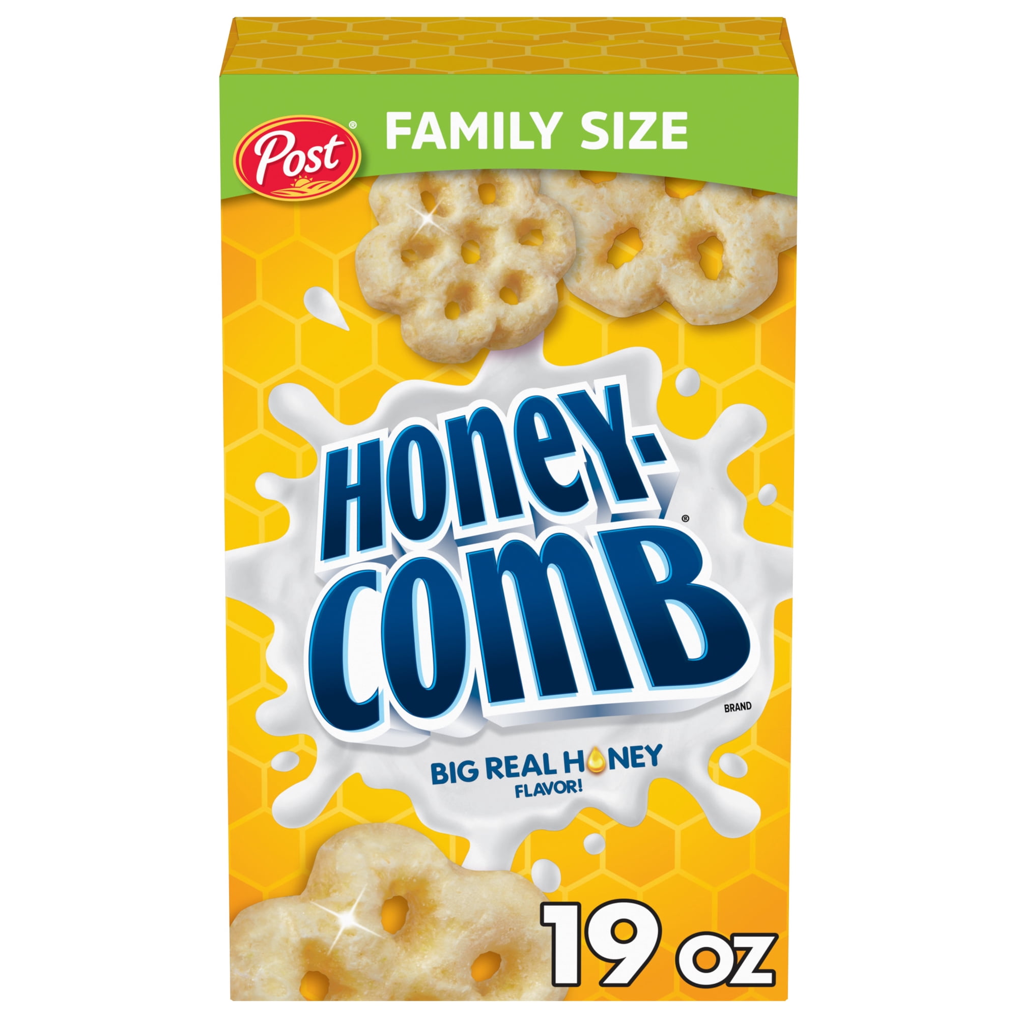 Honeycomb Breakfast Cereal, Made with Whole Grain & Real Honey, Dye-Free, 19 oz Box