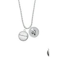 thumbnail image 2 of Delight Jewelry Silvertone Domed Corinthians 13:4 Silvertone Script Initial Disc - V - Charm Necklace, 20"+3", 2 of 4