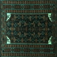thumbnail image 1 of Ahgly Company Machine Washable Indoor Square Persian Turquoise Blue Traditional Area Rugs, 8' Square, 1 of 4