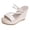 White, variant on Women's Woven Platfrom Chunky Heeled Slip on Sandals Convertible Fashion Casual Braided Leather Open Toe Wedge High Heels Slingback Dress Summer Shoes for Woman White Size 8