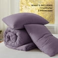 thumbnail image 4 of U by Bedsure 3 Pieces King Comforter Bedding Set, Purple Comforter Set for All Seasons, 1 Lightweight Prewashed Comforter and 2 Pillowcases,King,Grayish Purple, 4 of 7