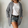 thumbnail image 2 of Wenini Women's Hooded Cable Knit Cardigan Sweater with Pockets 2026 Fall Trendy Coat Jacket, 2 of 5