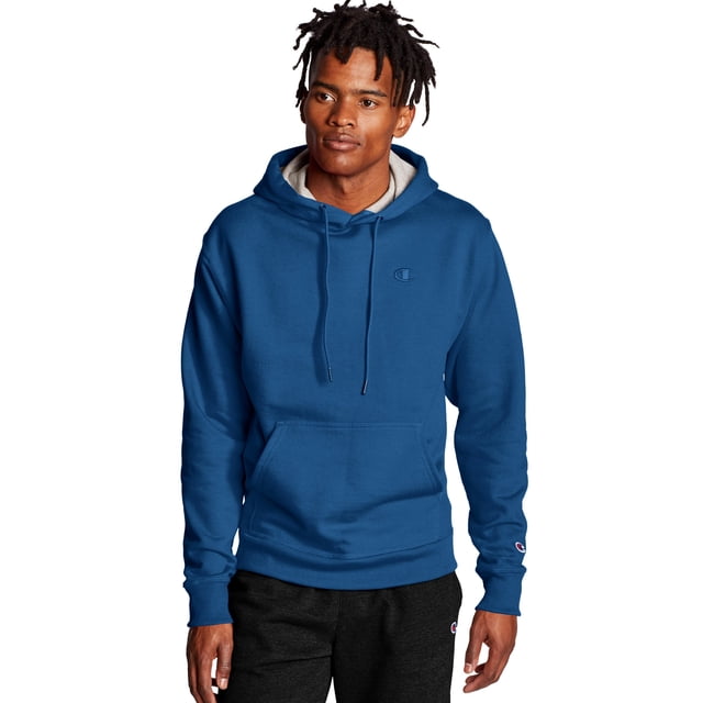 Champion Mens Powerblend Fleece Pullover Hoodie, S, Regal Navy
