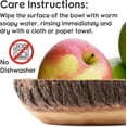 thumbnail image 3 of Wood Fruit Bowl for Kitchen Counter - Large Decorative Key Tray for Entryway Table - Wooden Holder Basket for Candy and Office (10.5 Inch), 3 of 6
