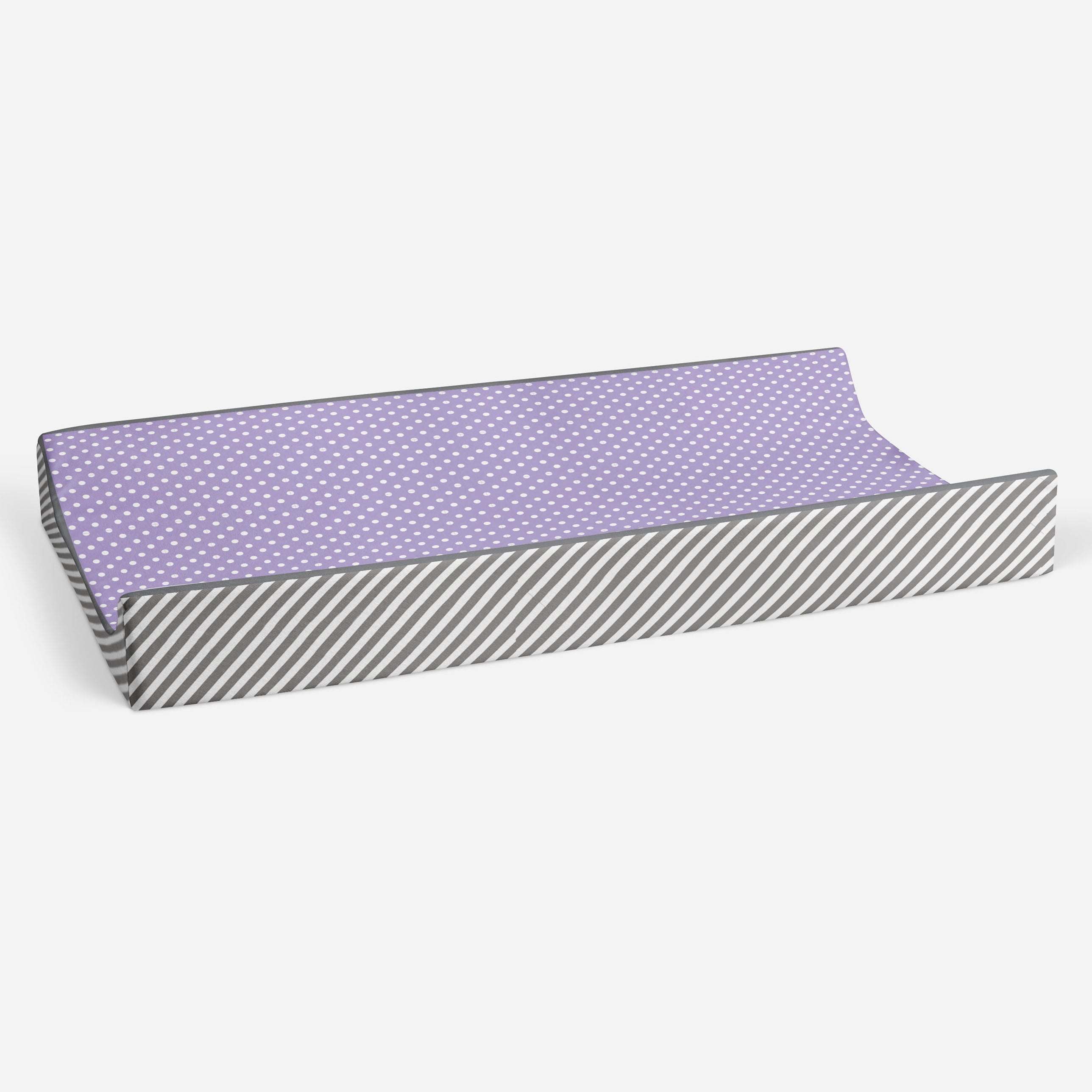 Bacati - Love Aztec Grey/Lilac Girls Quilted Changing Pad Cover