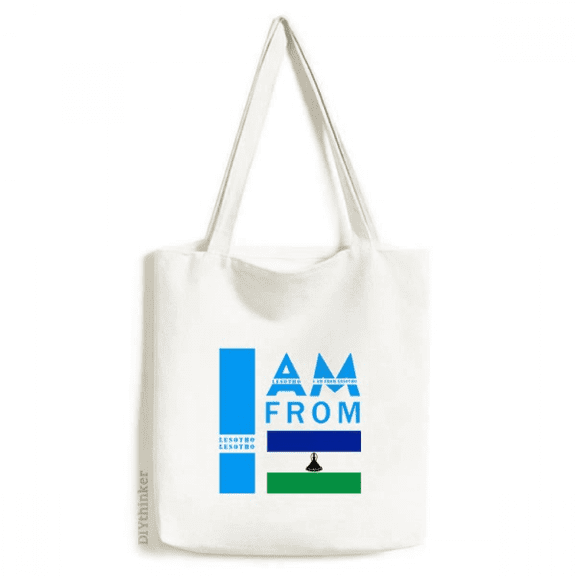 I Am From Lesotho Tote Canvas Bag Shopping Satchel Casual Handbag