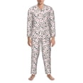 thumbnail image 3 of Daiia Cartoon Cow for Men's Long-Sleeved Pajama Set – Soft & Comfortable Sleepwear Button-Up Pajamas Cozy Lounge Wear-XX-Large, 3 of 7