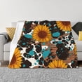 thumbnail image 1 of Fotbe Vintage Sunflowes Manta de Franela con Estampado, Manta Ultrasuave para Cama, Sofá, Auto, Hipoalergénica y Antibolitas-40"x30", 1 of 6