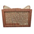 thumbnail image 1 of Caja de almacenamiento de banco retro de madera con números graduados, 1 of 2