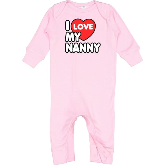 Inktastic I Love My Nanny Baby Romper Coveralls
