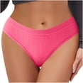 thumbnail image 7 of Ashirexll Ladies Underwear Panties, Plus Size Underwear for Women, Womens Ribbed Low Rise Briefs Stretchy Seamless Panties, 7 of 7