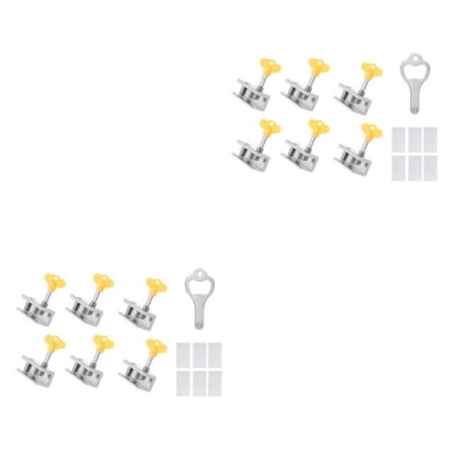 Wisewang 6pcs Thief-proof Alloy Window Limiter - for Protection For Children Pets And Elderly Window Lock Silver 60*25*25mm 2Set
