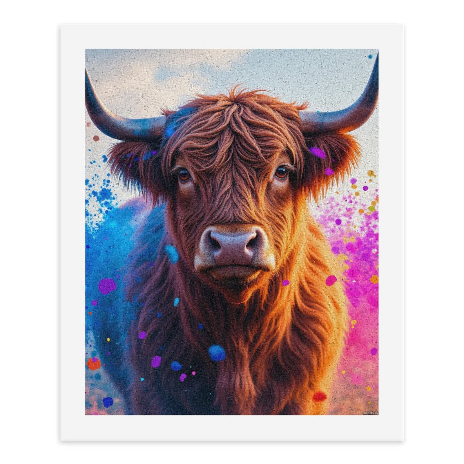 Paint By Numbers Kit for Adults Beginner - DIY Majestic Shaggy Animal Art Burst Canvas Painting Kits for Adults, Frameless Paint By Number for Adults for Home Wall Decor 16x20 Inch
