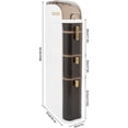 thumbnail image 3 of 4 Tier Bathroom/Room Organizer Cabinet, Cabinet Narrow Slim Gap Tower OrganizerSide Rolling Unit Towel Storage with Clear Drawers for Small Space, 3 of 8