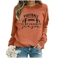 thumbnail image 4 of WEAIXIMIUNG Ensemble de Chandails en Molleton Courts à Manches Longues Col Rond pour Femmes Chandails en Molleton Graphiques de Football à Manches Longues Sans Capuche, 4 of 4