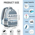 thumbnail image 6 of Ethnic Style Boho Backpack - 17" Spacious Laptop Sleeve, Water-Resistant College Bag, Large Capacity Tribal Print Daypack for School & Travel, 6 of 6