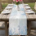 thumbnail image 4 of Blue Seahorse Coastal Table Runner 72 Inches, Summer Beach Nautical Ocean Coral Bed Runner Dresser Scarves Tabletop for Indoor Outdoor Parties/Ceremony/Banquet, 18" x 72", 4 of 8