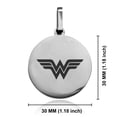 thumbnail image 2 of Stainless Steel Wonder Woman Round Medallion Pendant Necklace, 2 of 3