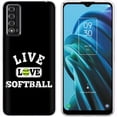 thumbnail image 1 of VIBECover Slim Case Compatible for TCL Stylus 5G 2022, TOTAL Guard FLEX Tpu Cover, Thin and Light, Live Love SoftBall, 1 of 6
