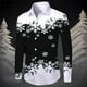 thumbnail image 2 of Playeras Interiores Para Hombre, Cuello En V, Camiseta Navideña De Manga Larga Con Cuello Redondo Y Estampado Digital 3D Para Hombre, 2 of 3