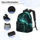 thumbnail image 3 of Disketp Green Lightning Flash Mochila Ligera Clásica con Múltiples Bolsillos, Mochila Casual para Hombre y Mujer, Ideal para Escuela, Trabajo y Viajes, 3 of 6