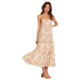 thumbnail image 1 of Cismea - Mini Vestido de Verano con Volantes Florales para Mujer, sin Mangas, con Lazo en El Hombro, LíNea Acampanada, Vestidos Cortos, Vestidos de Playa Cismea falda, 1 of 5