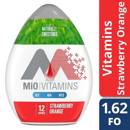 - (3 Pack) MiO Strawberry Orange with Vitamins Liquid Water Enhancer, 12 - 1.62 fl oz Bottle