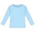 thumbnail image 3 of Hienoo Girls Long Sleeve Ribbed T-Shirt Casual Solid Stretch Crew Neck T Shirt, Sizes 5-14, 3 of 4