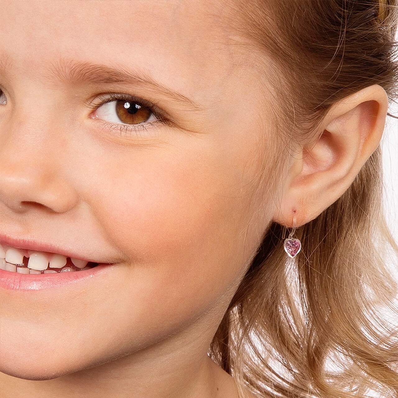 Blomdahl | Nickel Free | Medical Plastic Heart Crystal Pendant Earrings | Best Choice For Sensitive Ears