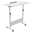 thumbnail image 6 of 31*16in Mobile Standing Desk,Portable Rolling Laptop Desk Cart Height Adjustable Stand Up Table Adjustable Tilt Angle 180° with Wheels and Bag for Home Offices White, 6 of 27