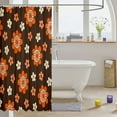 thumbnail image 3 of Groovy Style Shower Curtain 72x78,Vintage 60s 70s Flower Doodle Bathroom Curtain for Teens Youth,Cartoon Daisy Bath Curtain,Funky Rainbow Flowers Swirl Abstract Waterproof Shower Curtain, 3 of 6