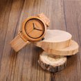 thumbnail image 2 of Reloj de pulsera de madera de bambú natural 3ATM agua unisex Anself De madera, 2 of 6