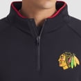 thumbnail image 7 of Men's Fanatics Black Chicago Blackhawks Authentic Pro Rink Raglan Quarter-Zip Pullover, 7 of 7