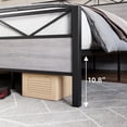 thumbnail image 6 of Queen Size Bed Frame with Headboard, Industrial Platform Full Bed Frame with 14 Strong Metal Slats Support, 11'' Under-Bed Storage, No Noise, Easy Assembly, Oak Grey, 6 of 8