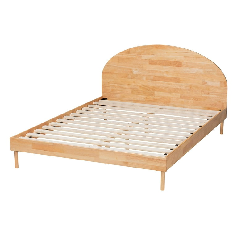 Baxton Studio Denton Japandi Natural Brown Finished Wood Queen Size Platform Bed Baxton Studio Denton Japandi Natural Brown Finished Wood Queen Size Platform Bed