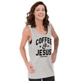 thumbnail image 5 of Coffee & Jesus Christ Religious Faith Tank Top Tee Shirt Women Brisco Brands M, 5 of 6