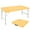 Light Yellow + Iron+Plastic + Garden & Outdoor7, variant on 4ft Light Yellow Portable Folding Table Indoor&Outdoor Maximum Weight 135KG Foldable Table for Camping