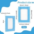 thumbnail image 2 of 15 piezas de tablero rectangular de fieltro para diseño de cuentas, 3 x 5 cm, azul cielo, ideal para bisutería y manualidades (8 mm de grosor)., 2 of 9