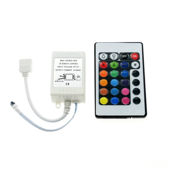 Hloma 24 Key IR Remote Controller for RGB 3528 5050 5630 LED Light Strip Two Outputs