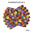 thumbnail image 2 of Placemats Set Of 4 / 6, Lemon Flower Colorful Placemats For Dining Table Indoor/Outdoors Heat Resistant Washable Placemats 18" X 12", 2 of 8